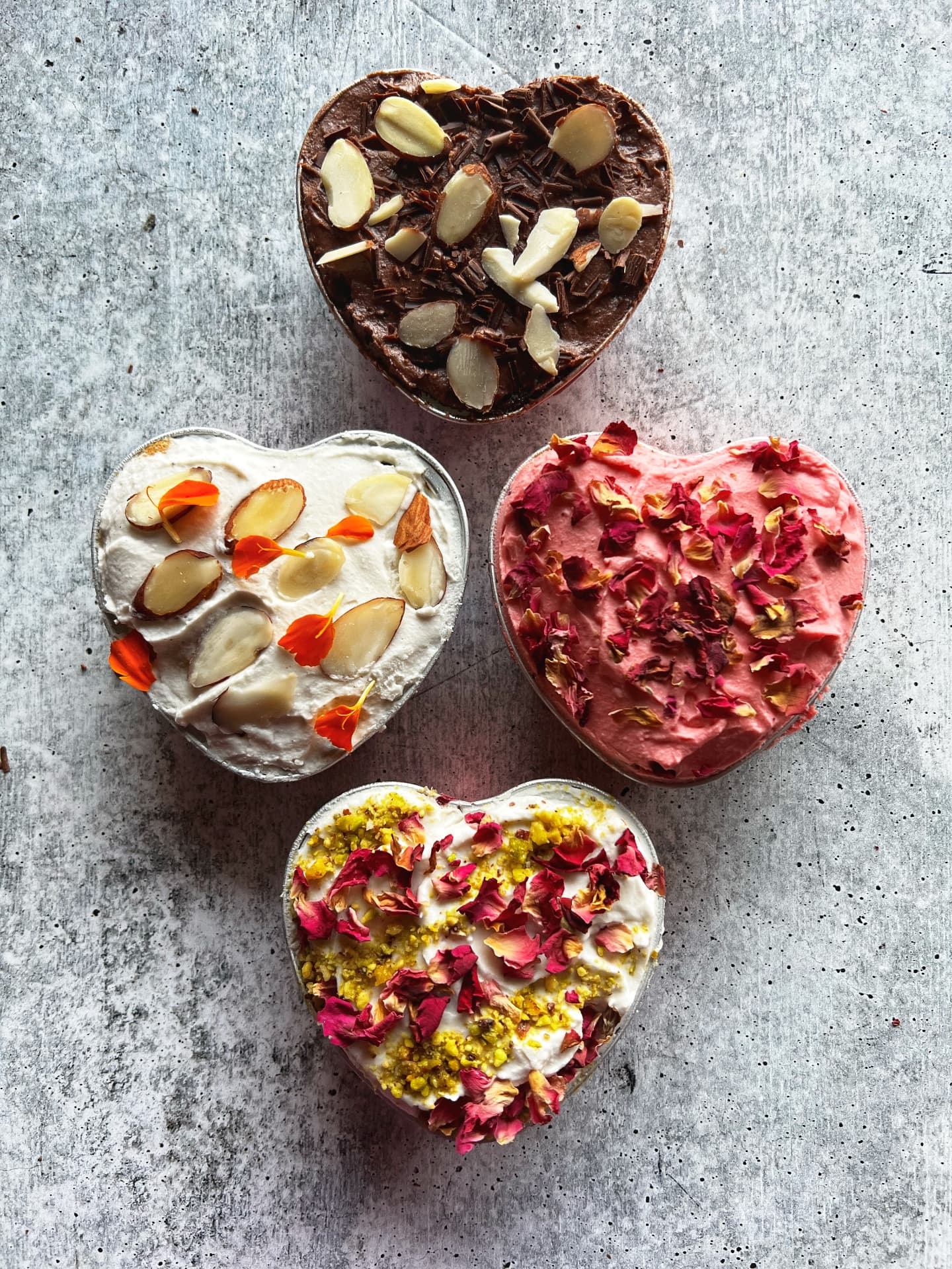 single serving classic chocolate cake heart